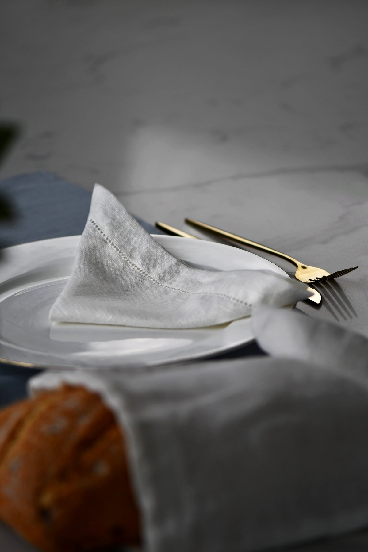 Linen Hemstitch Napkin TN003 in optical white colour (18)