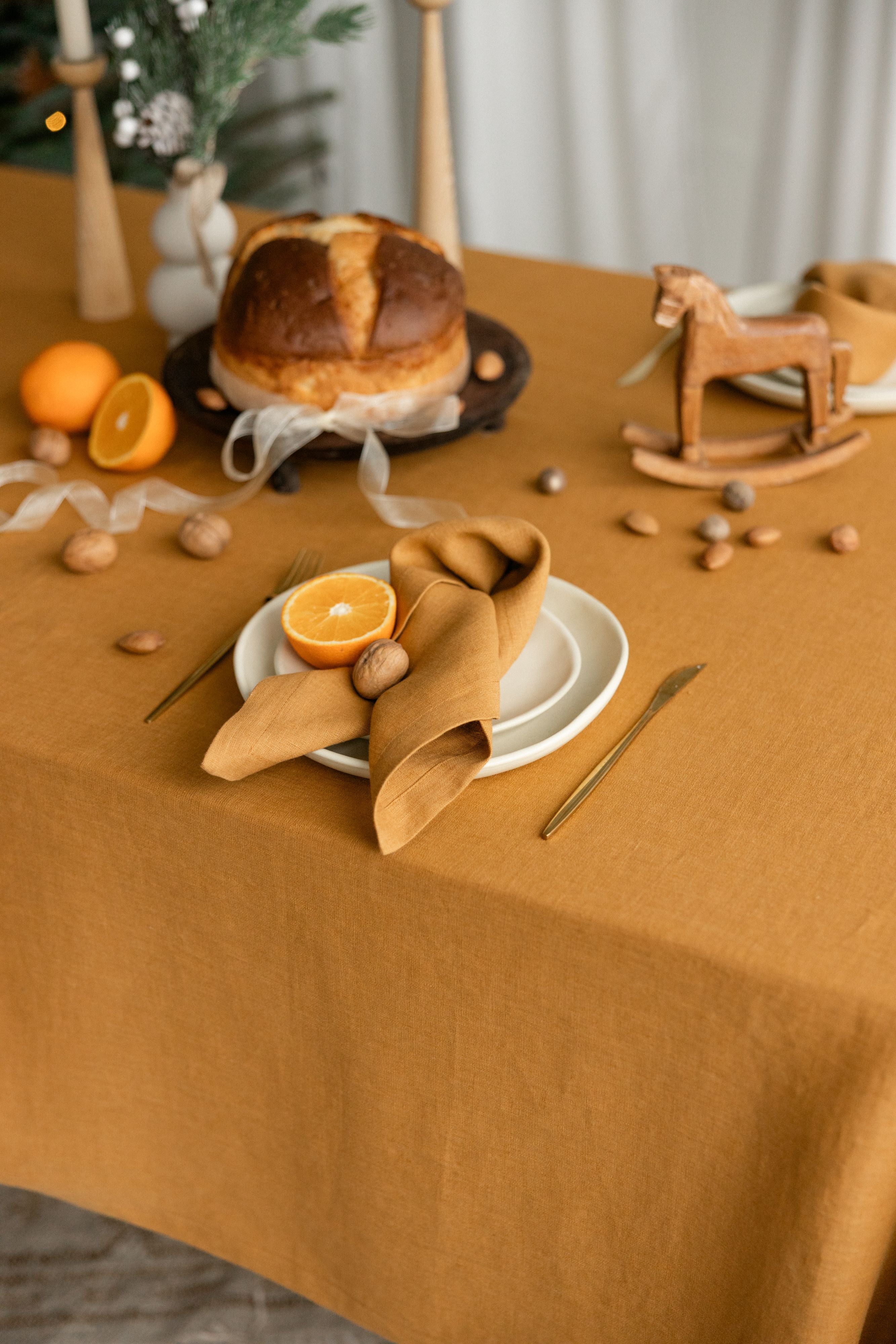 Linen Napkins TN002 in MAPLE COLOUR (598)
