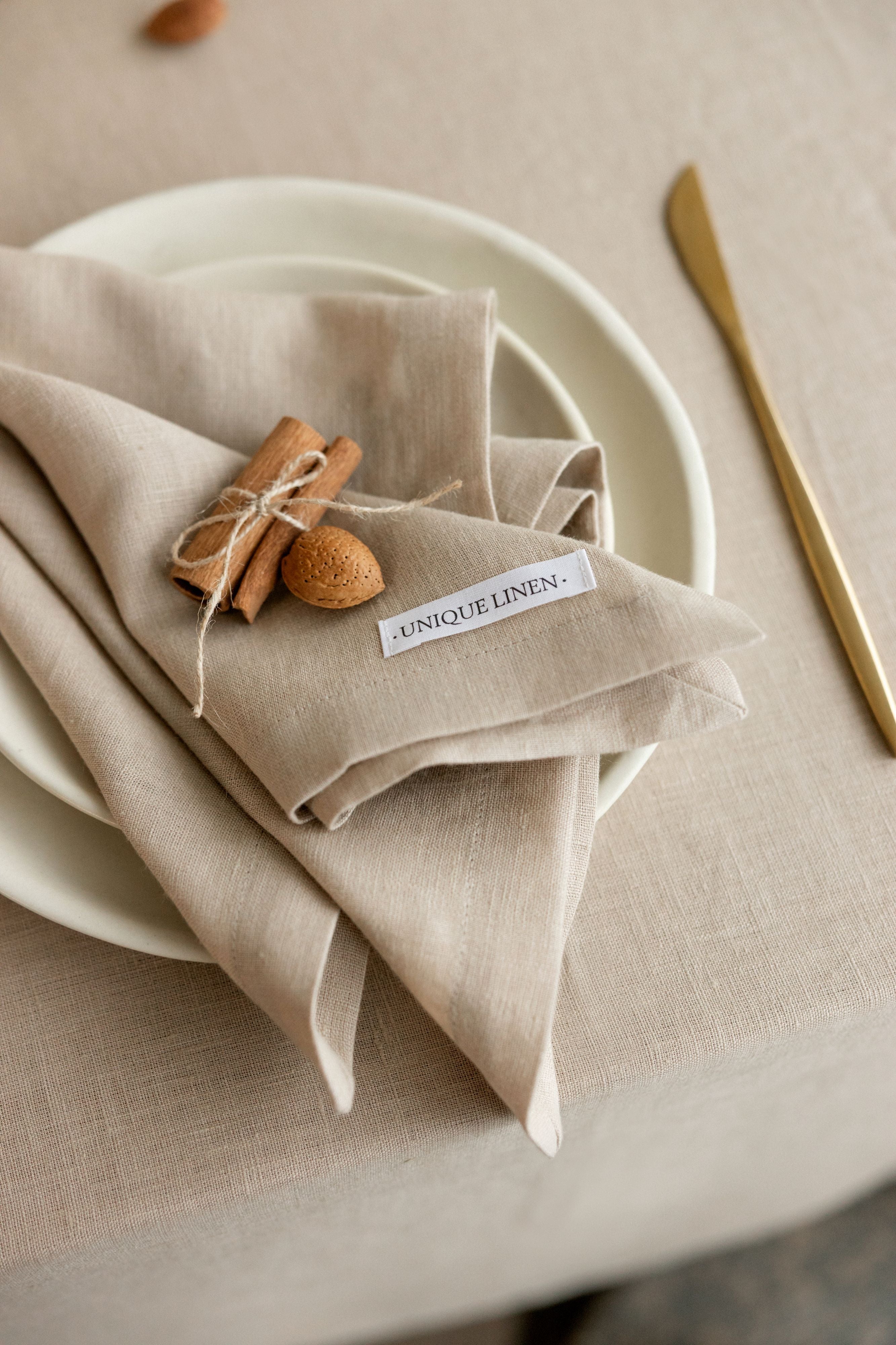 Linen Napkins TN002 in BEIGE COLOUR (2370)