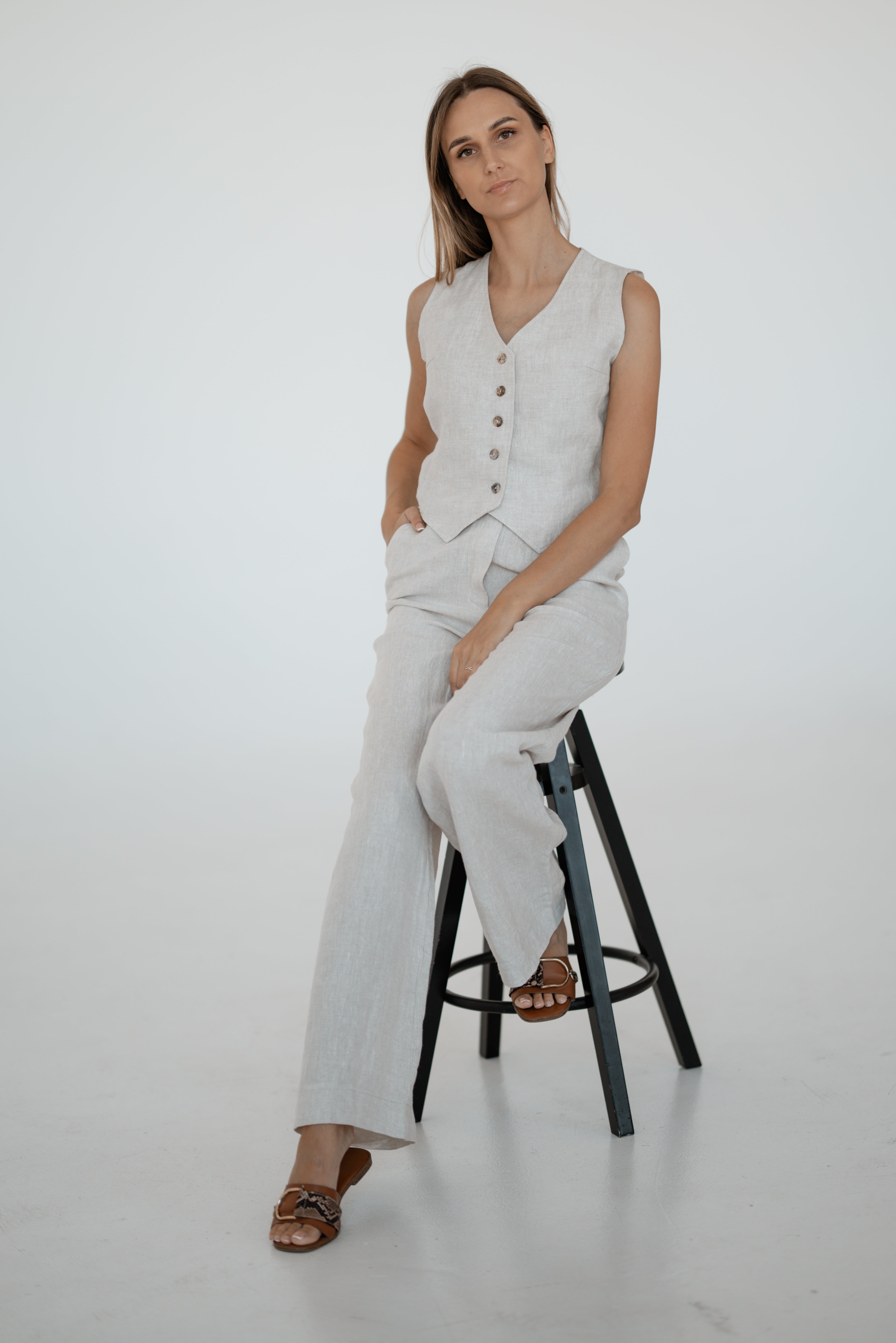 Linen Waistcoat CW021