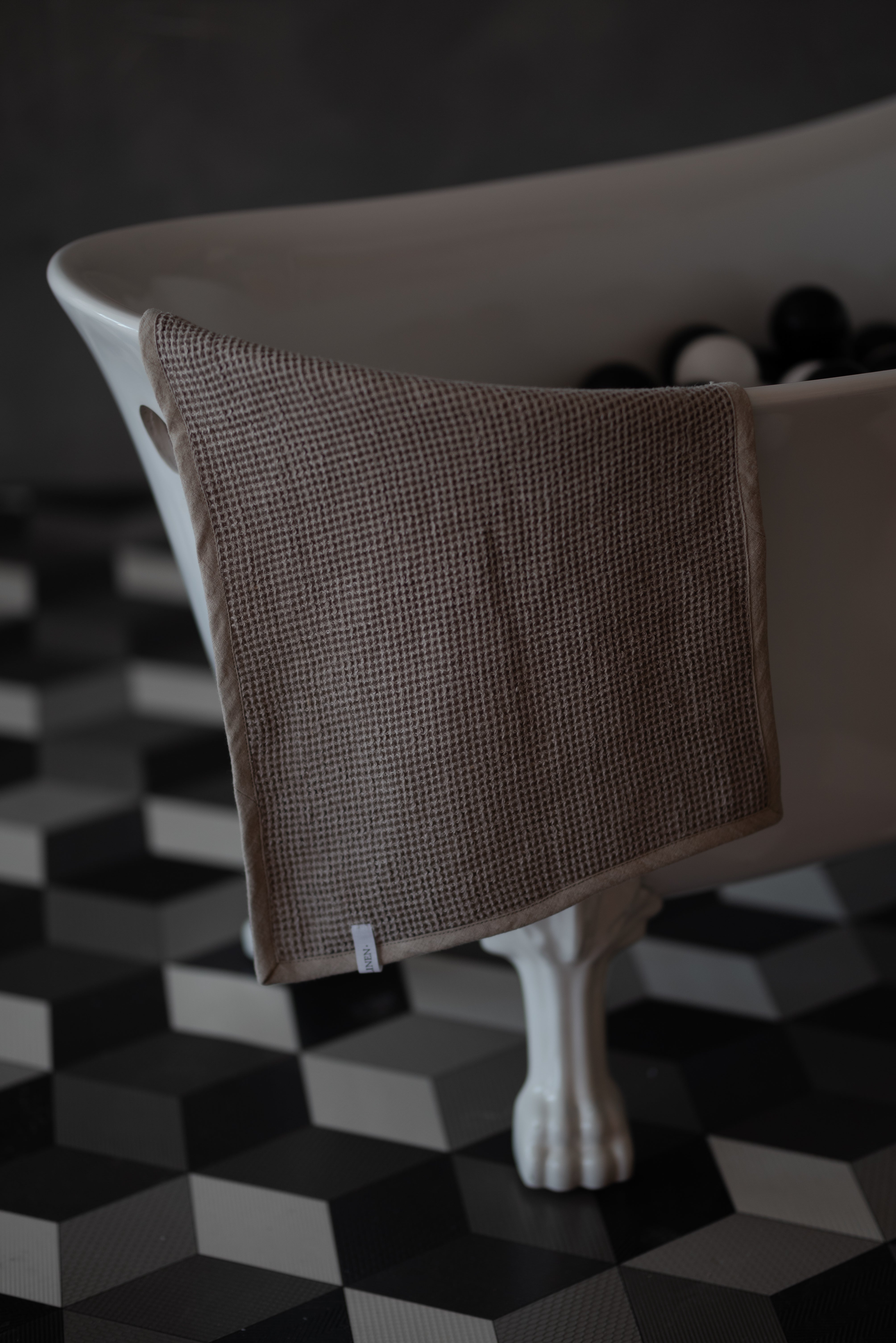 Bath Linen Waffle Towel TW001 in NATURAL