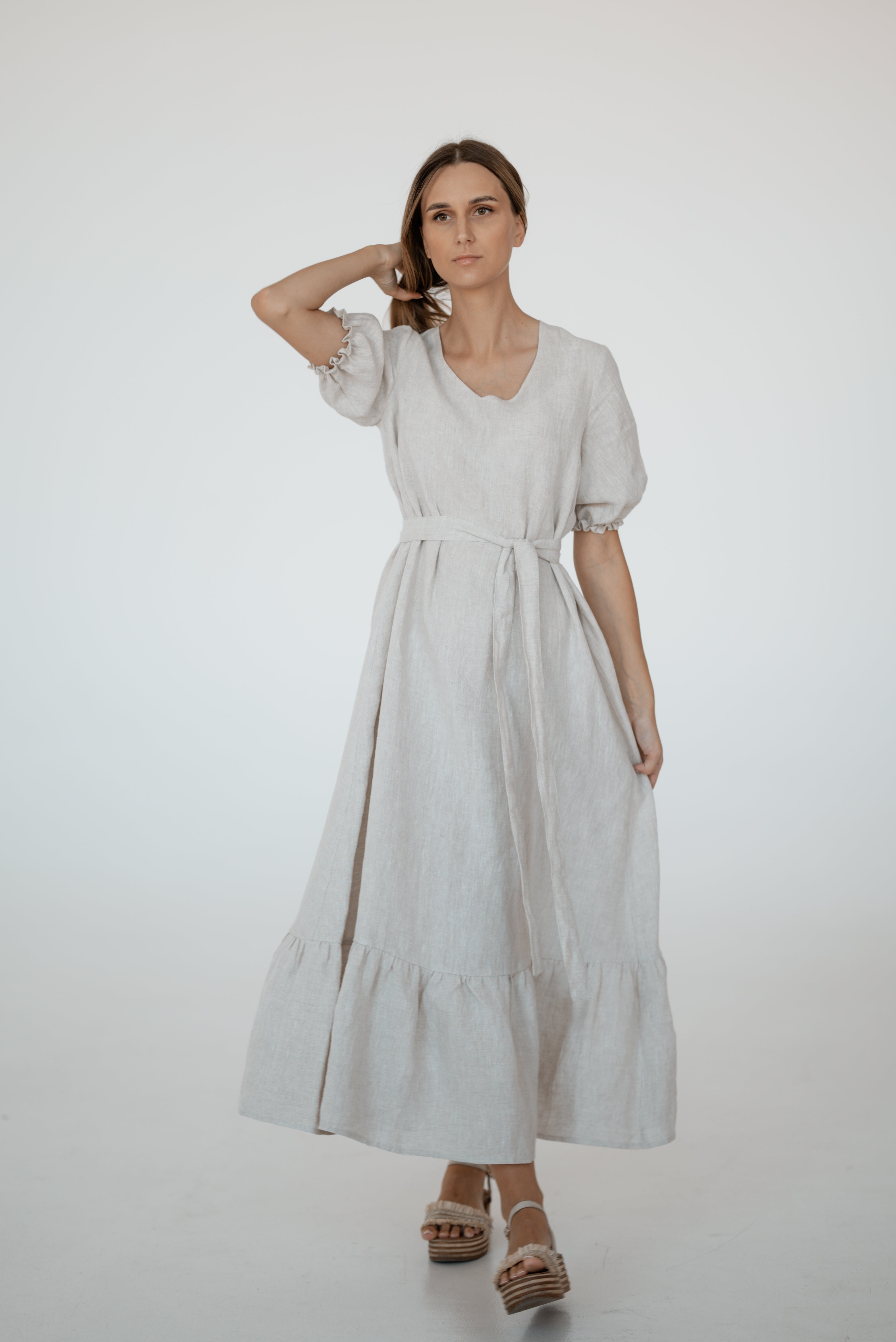Linen Dress CW023