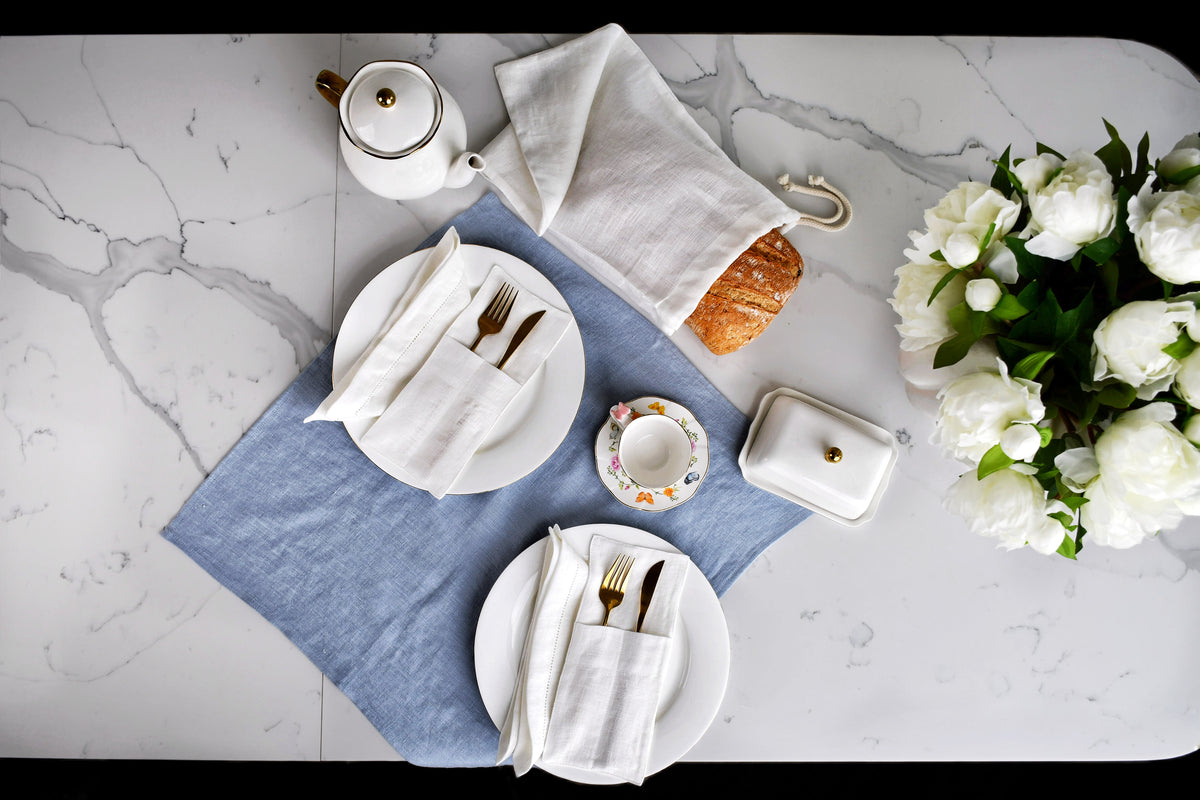 Linen Bread Bag KB001 in white colour (19)