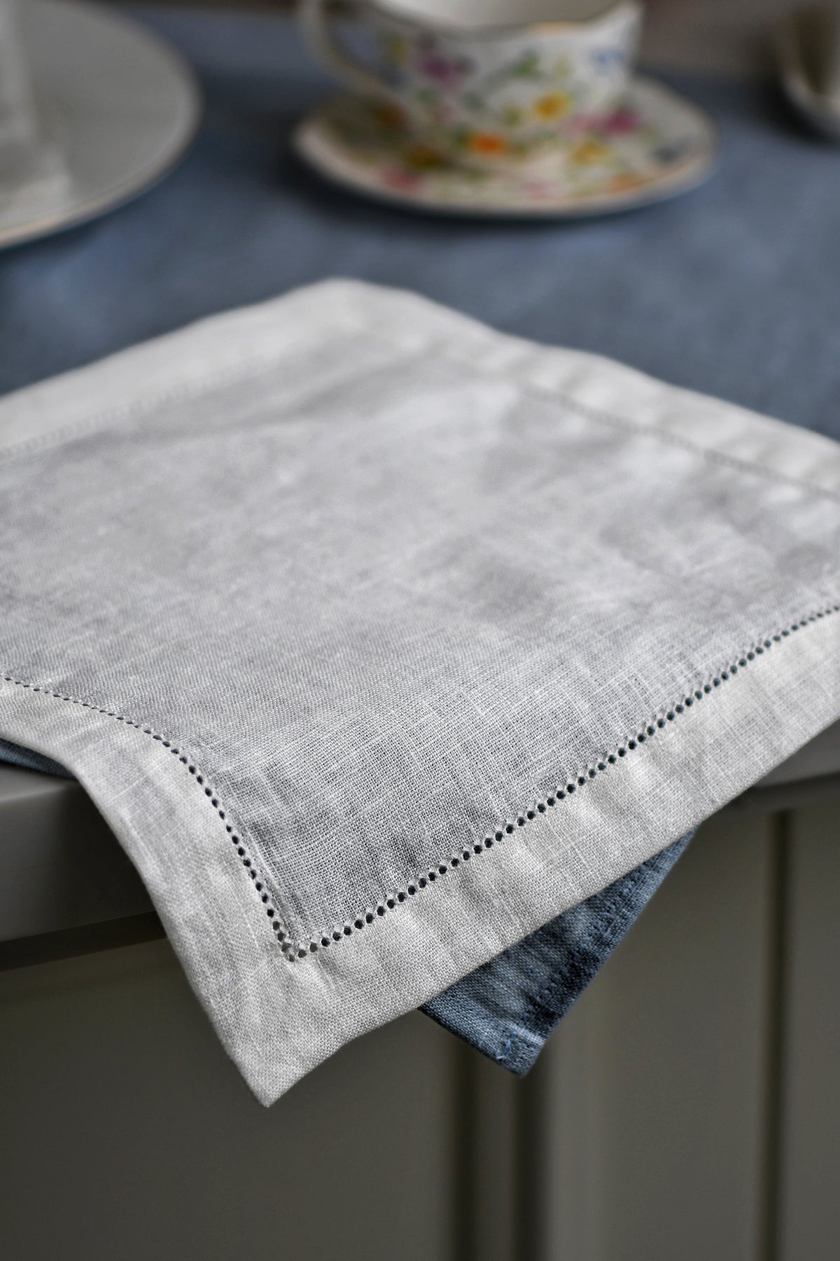 Linen Hemstitch Napkin TN003 in optical white colour (18)