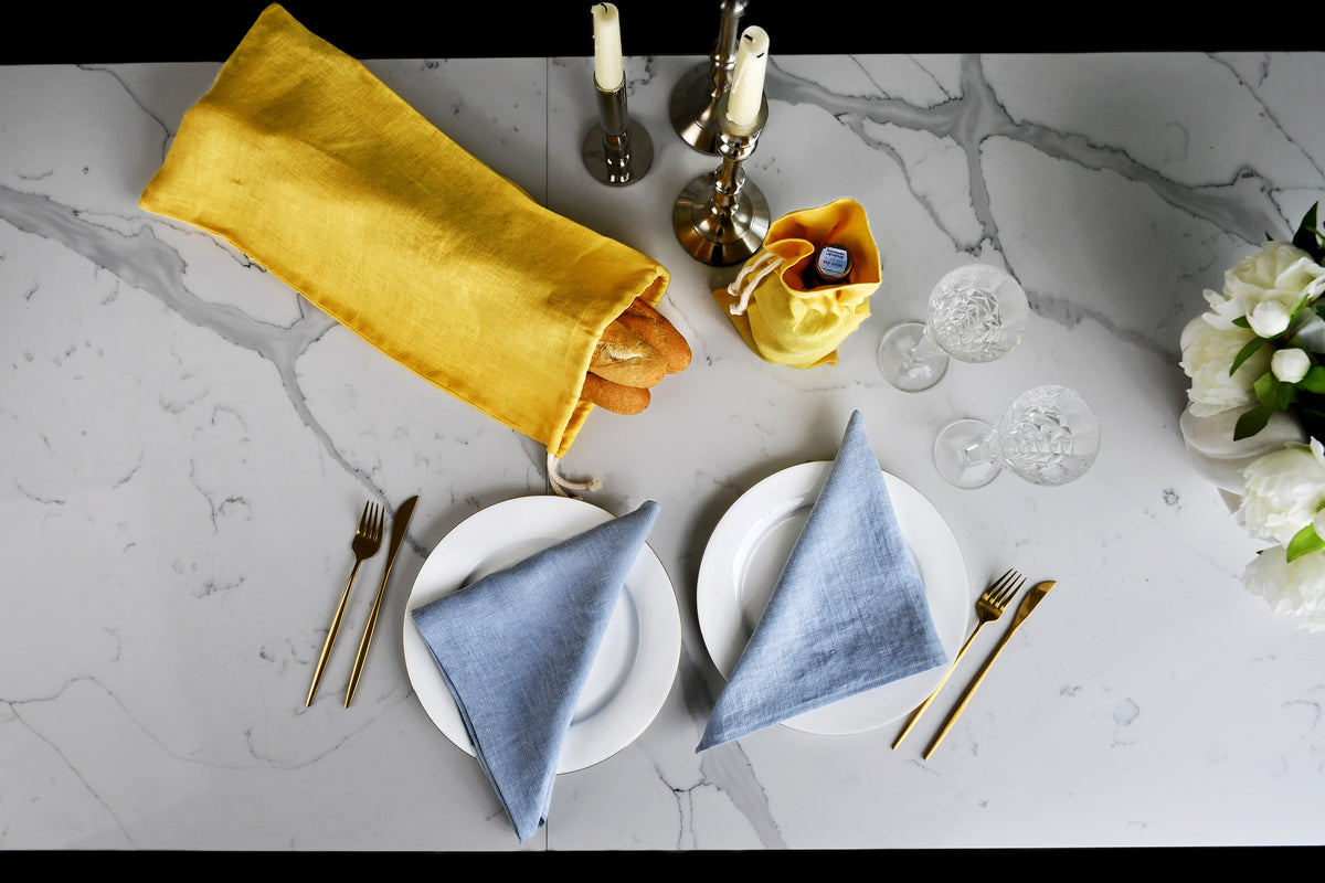 Linen napkins TN001 in LIGHT BLUE (103)