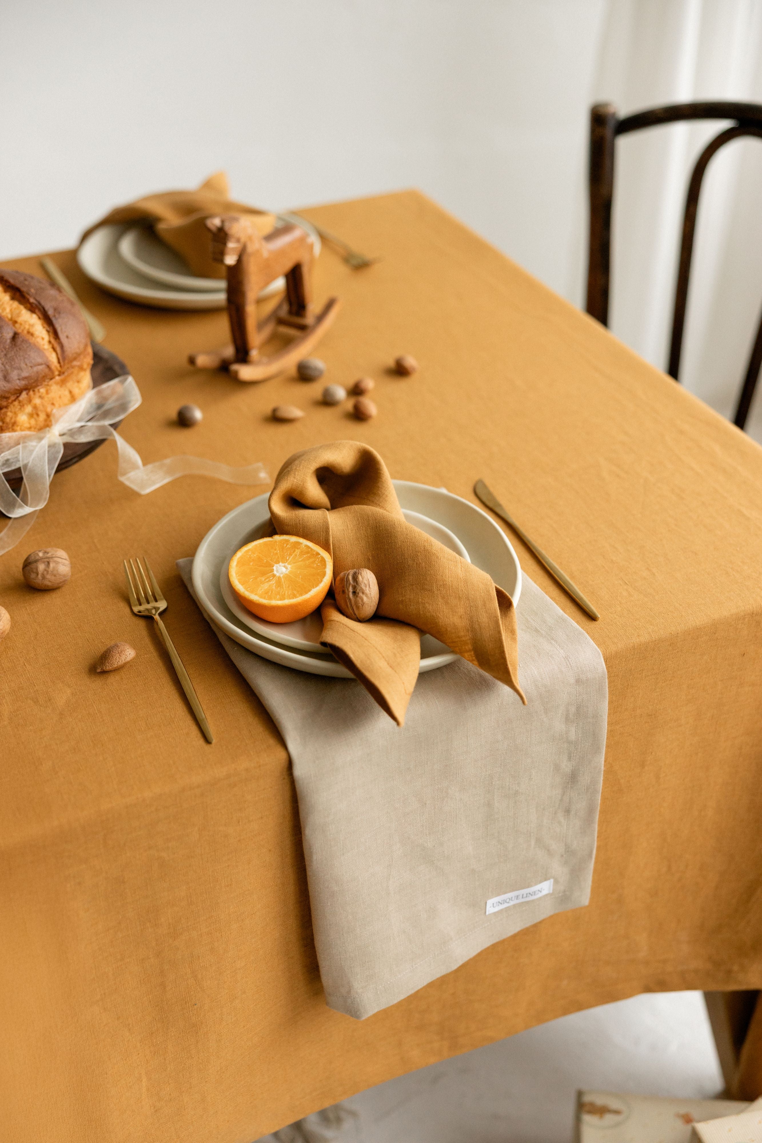 Linen  Napkins TN002 in MAPLE COLOUR (598)