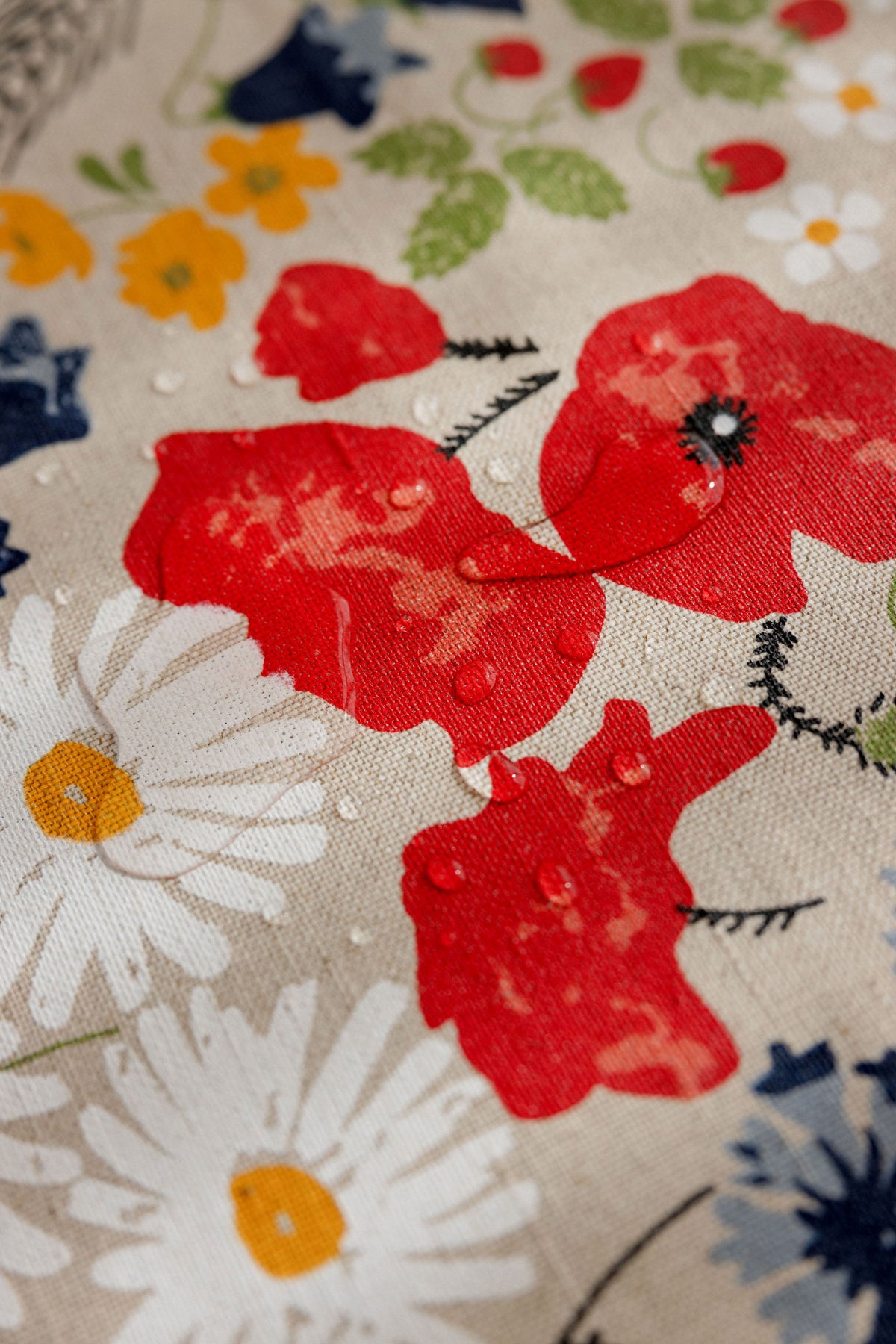 Linen Waterproof Tablecloth TC005 IN Wildflower PRINT
