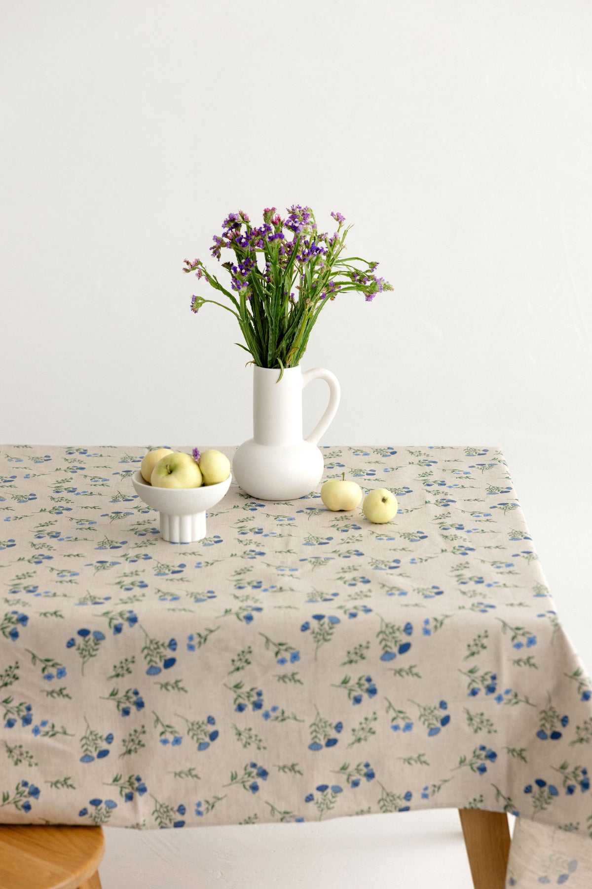 Linen Waterproof Tablecloth TC005 IN Blue Meadow PRINT