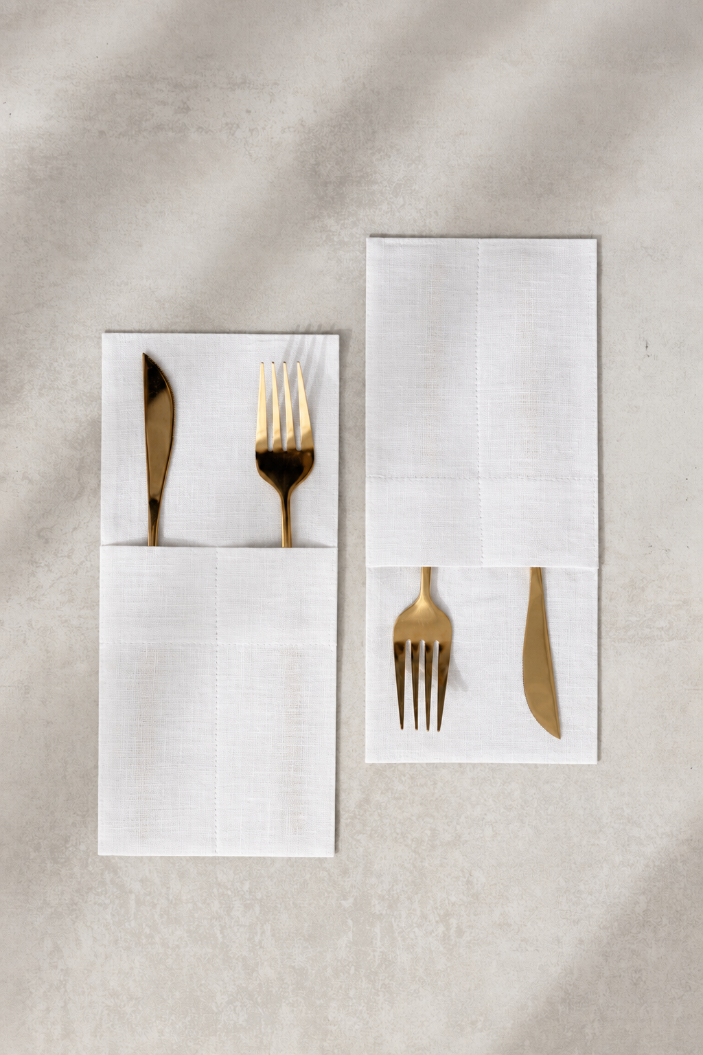 Linen Cutlery Holder TH001 in white colour (19)
