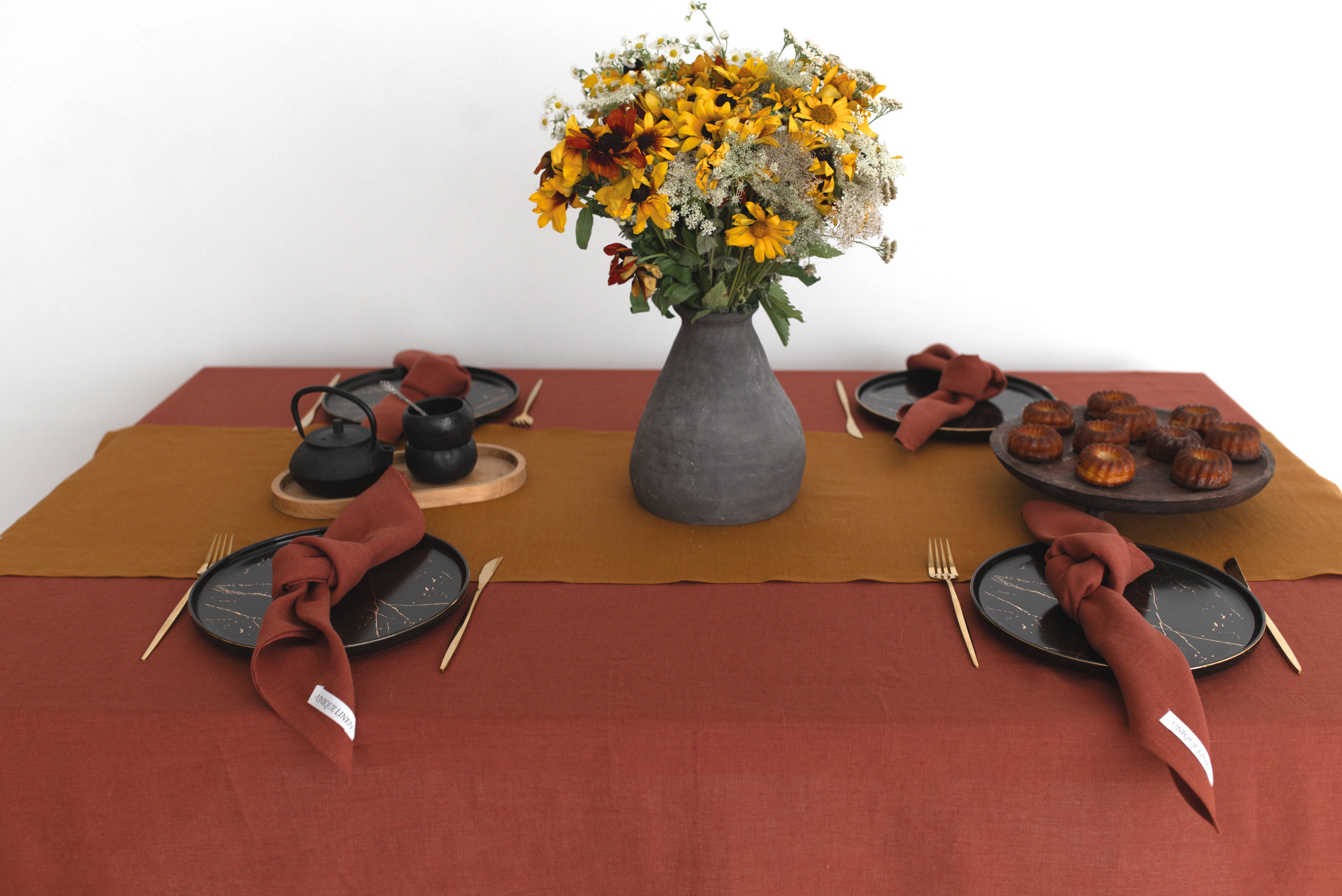 LINEN NAPKINS TN001 IN TERRACOTTA COLOUR (2709)