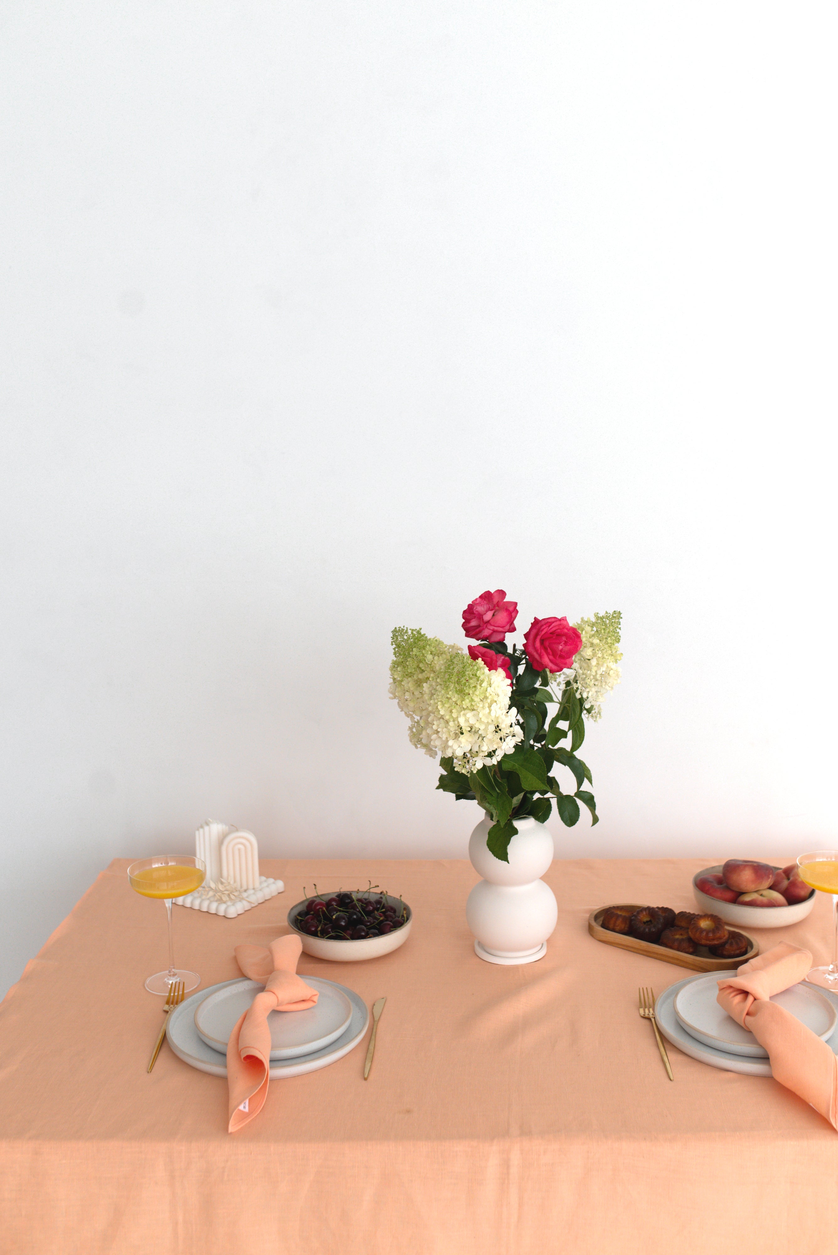 Linen napkins TN001 in PEACH COLOUR (3583)