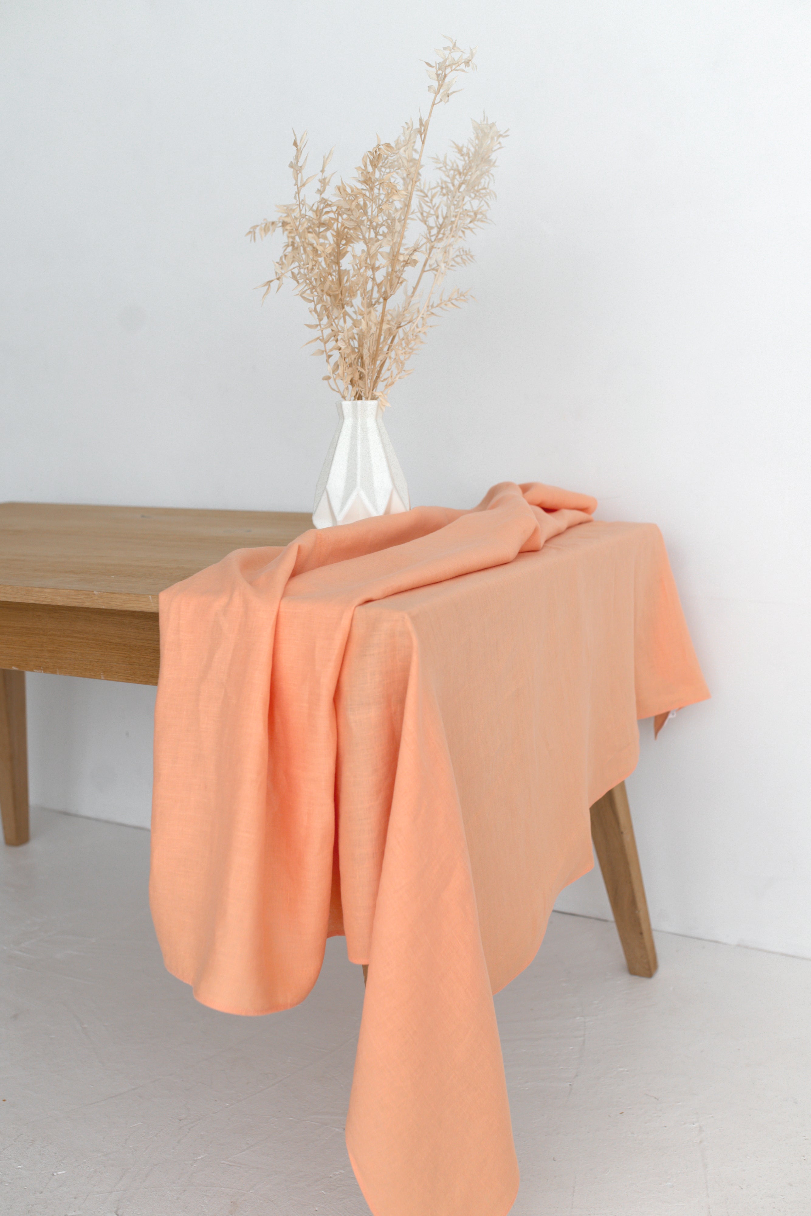 Linen Tablecloth TC001 in PEACH COLOUR (3583)