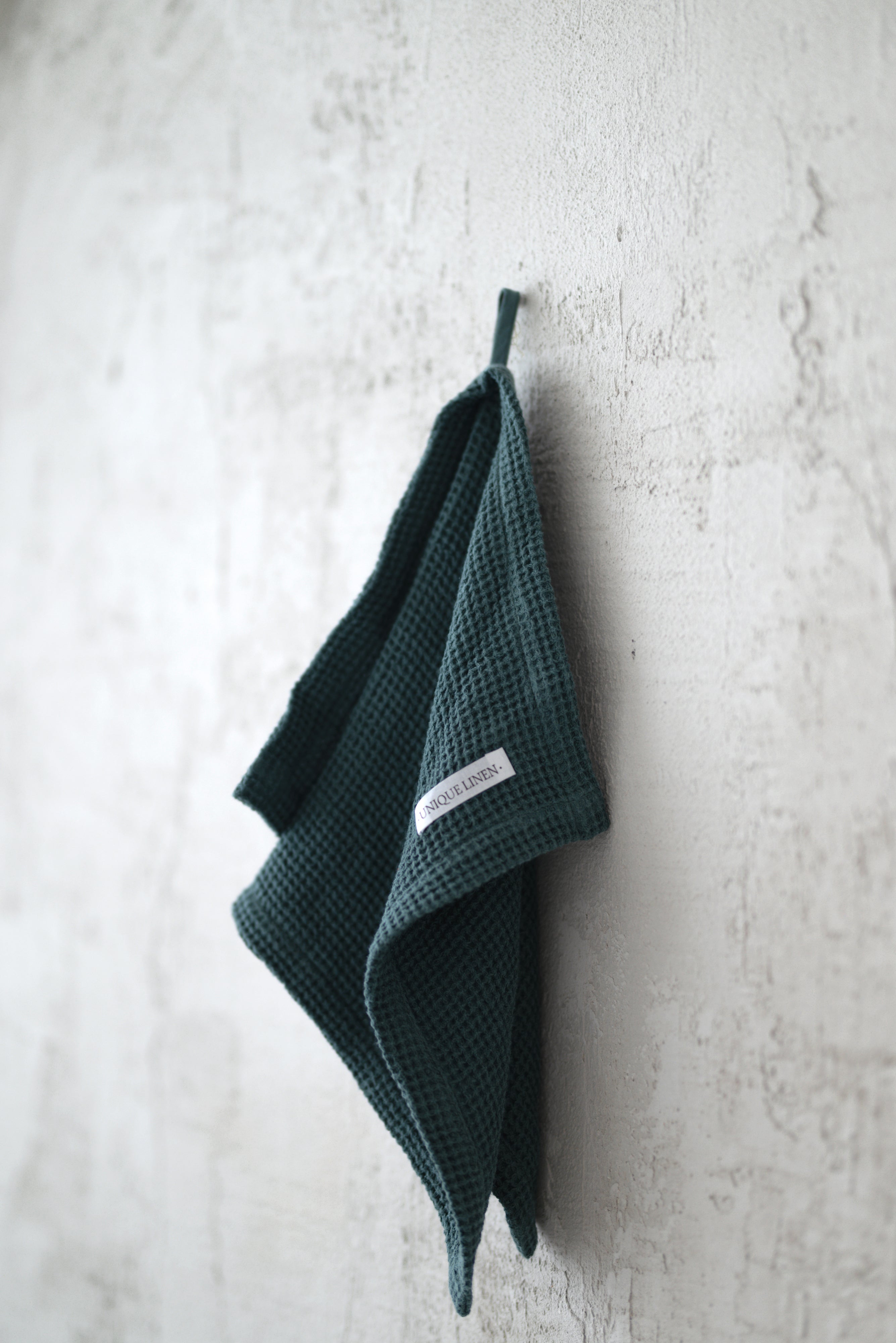 Bath Linen Waffle Towel TW002 in DARK FOREST colour