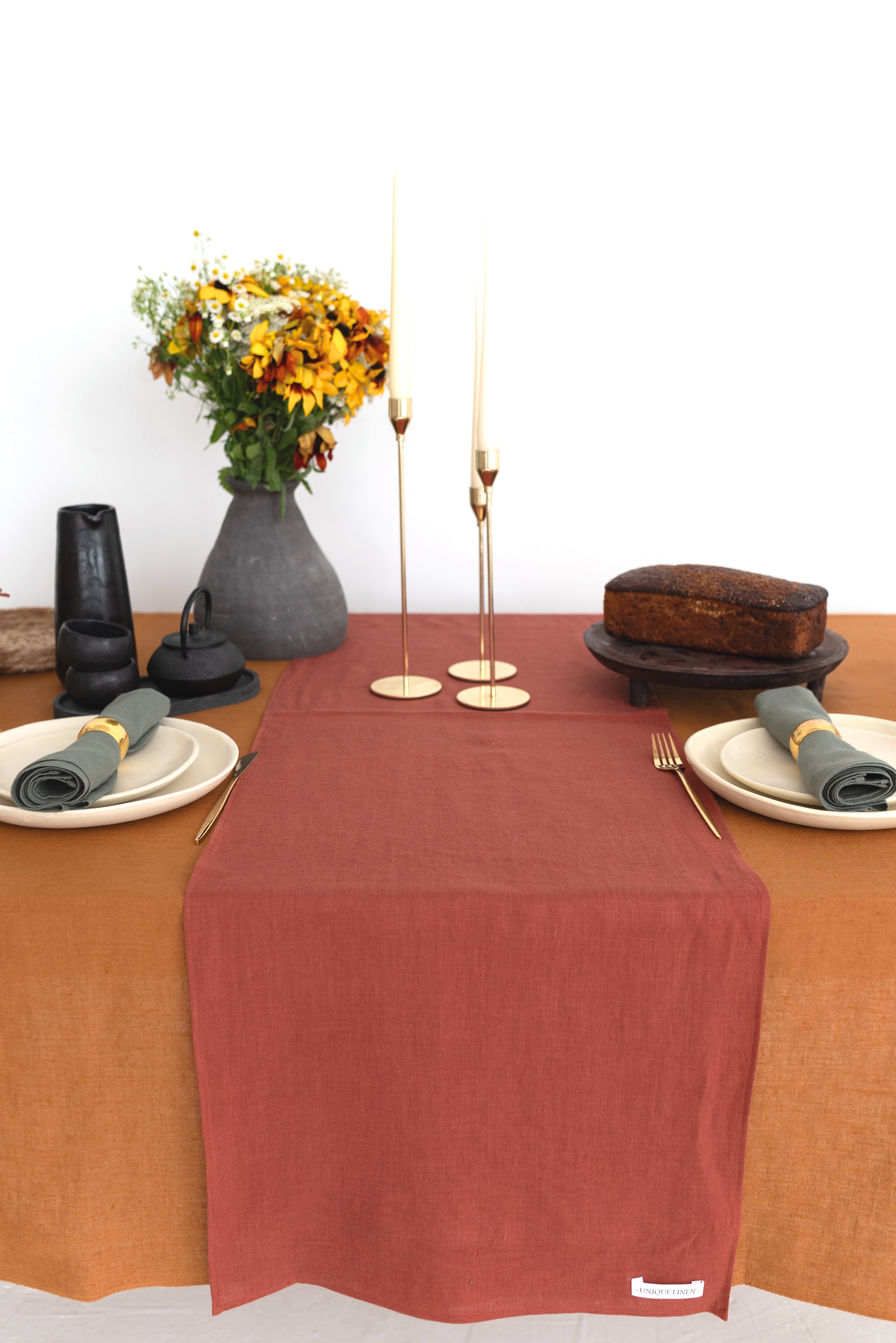 Table Runner TR001 in Theracotta Colour (2709)