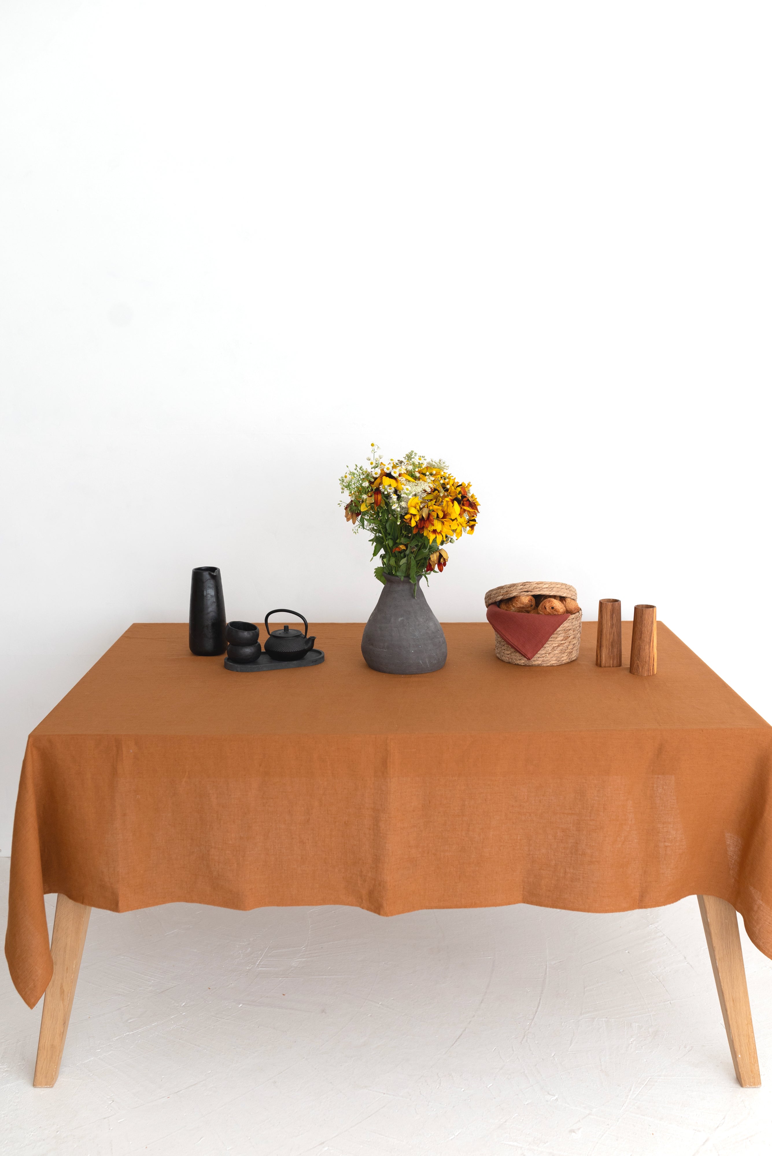 Linen Tablecloth TC001 in Cinamonn Colour (3330)