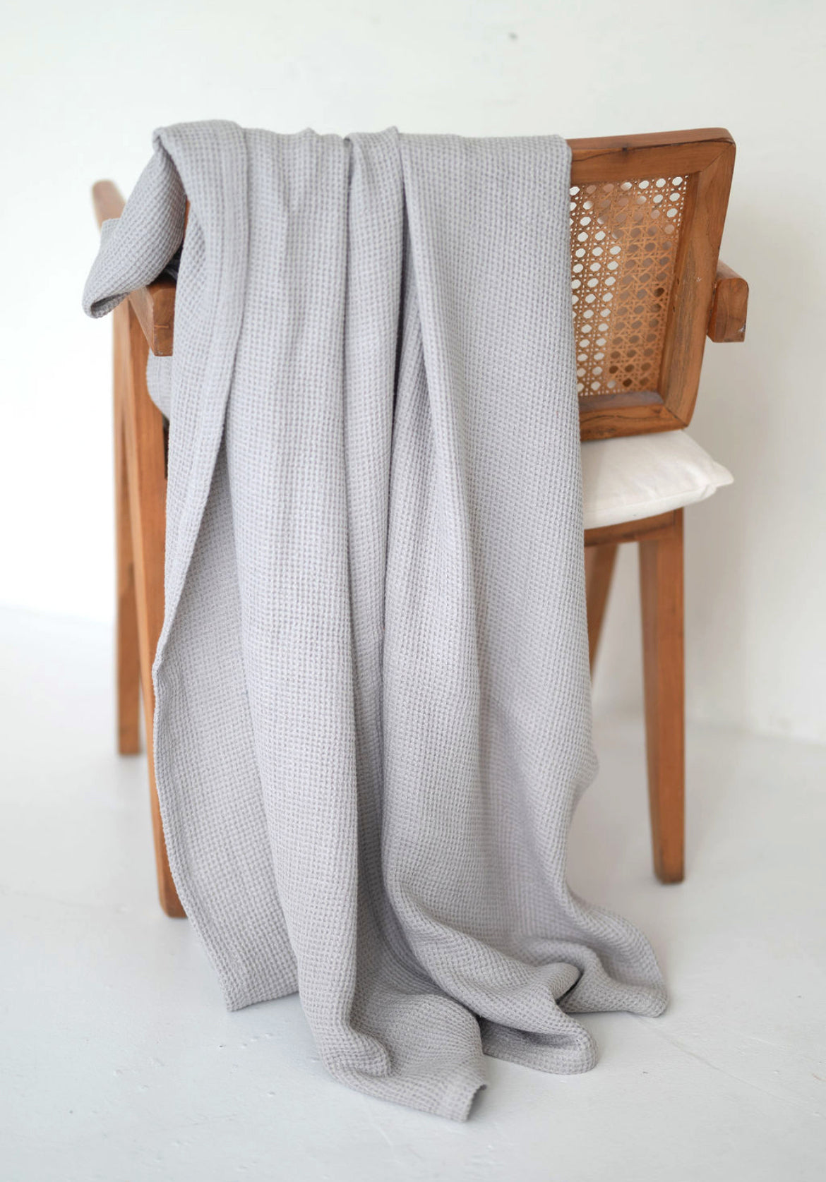 Linen Waffle blanket/throw BB001 in MOONSTRUCK COLOUR